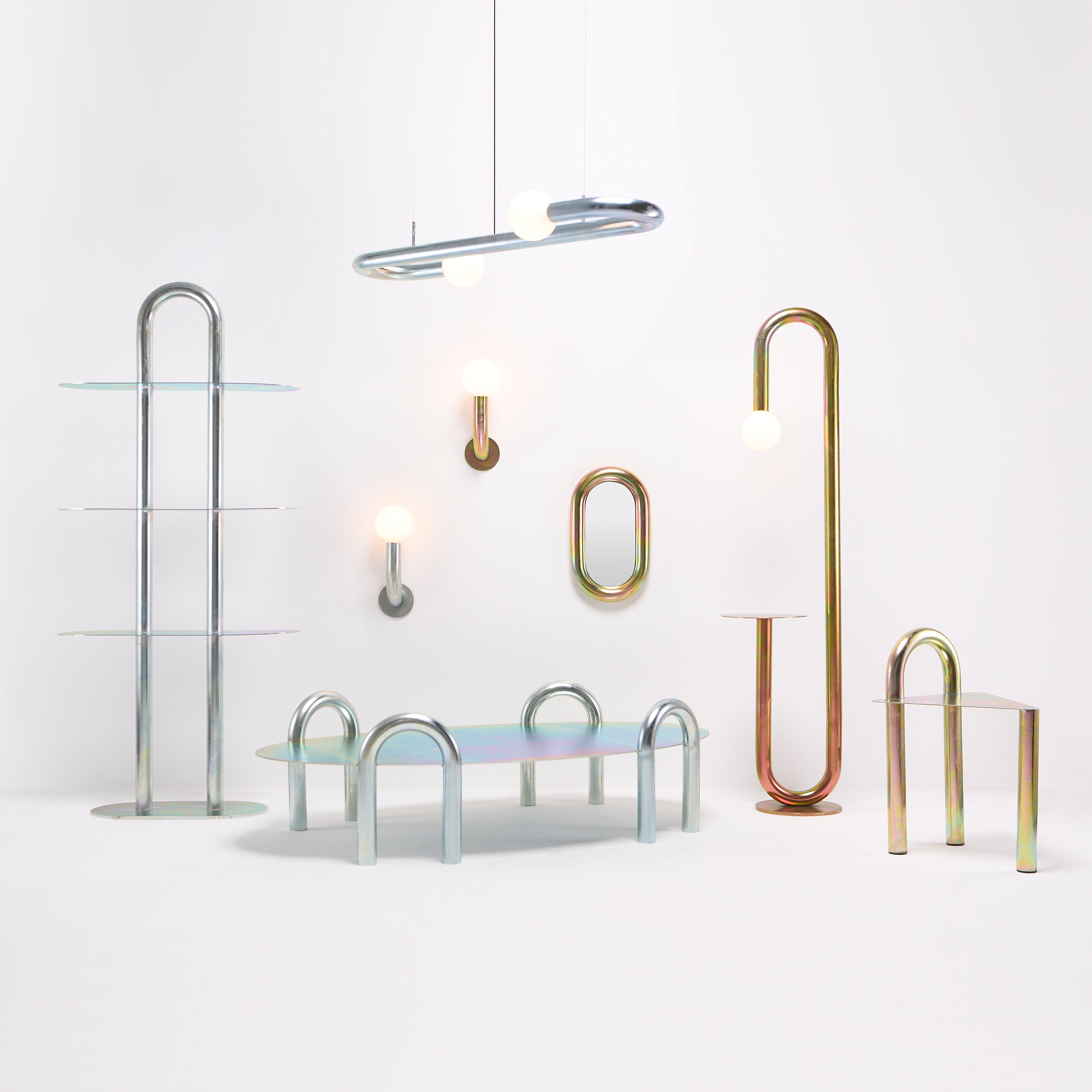 Aplique de pared de zinc Curva