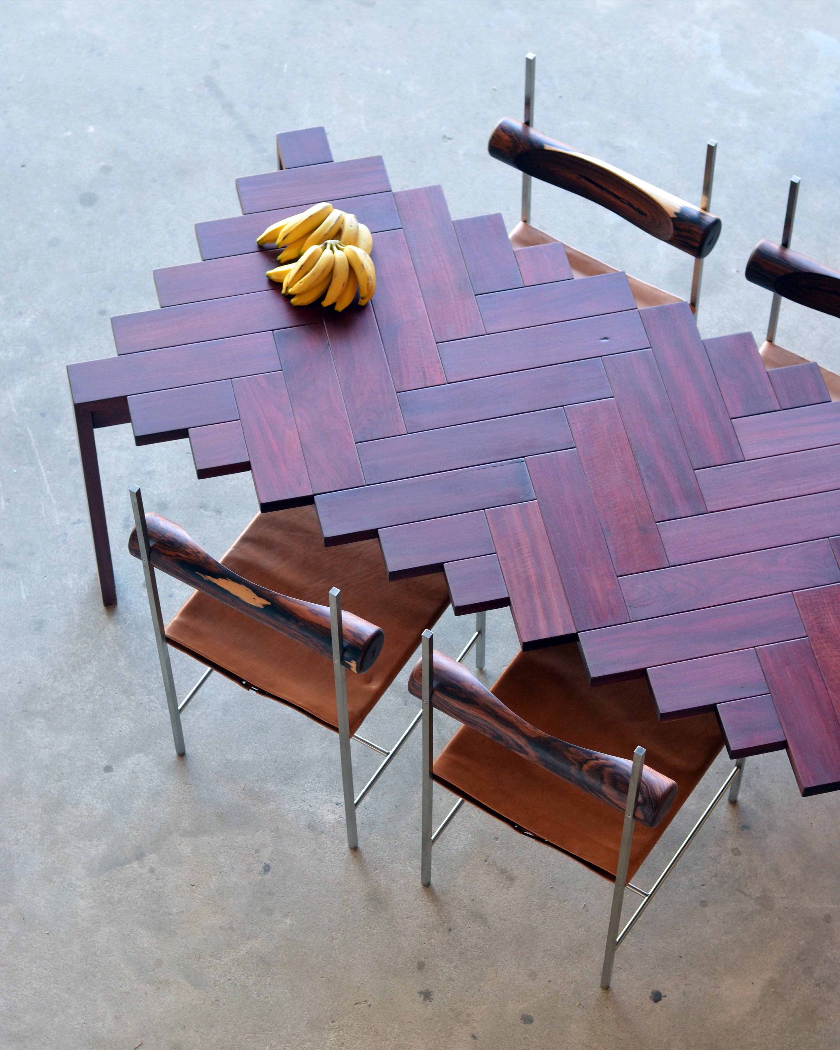 Mesa de comedor de parquet