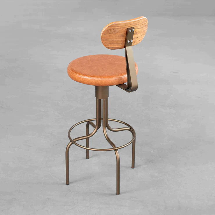 Taburete alto con respaldo Oppenheimer - Grande