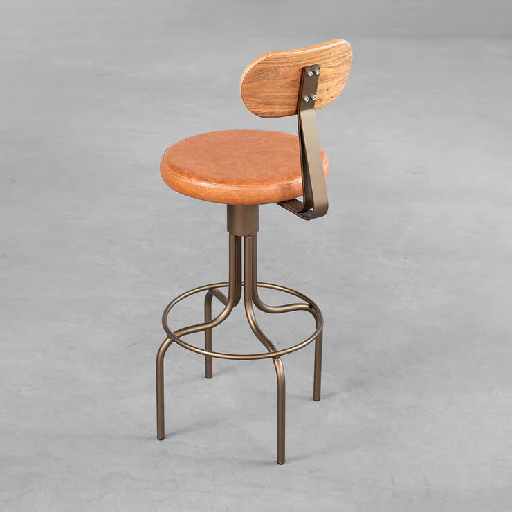 Taburete alto con respaldo Oppenheimer - Grande
