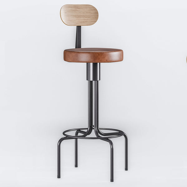 Taburete alto con respaldo Oppenheimer - Grande 