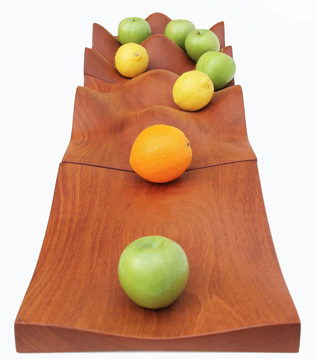 Centro de mesa de madera Ondear